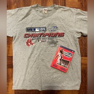 Vintage 2004 MLB World Series DVD and T-Shirt Bundle